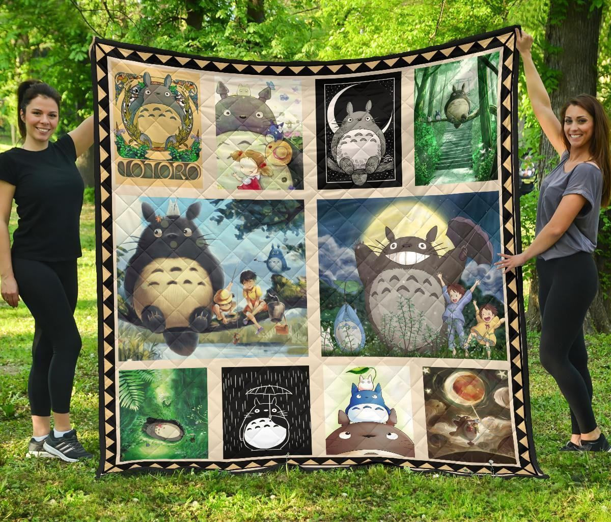 Totoro Signature Ghibli Quilt Blanket