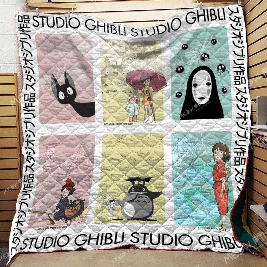 Characters From Studio Ghibli Anime Quilt Blanket